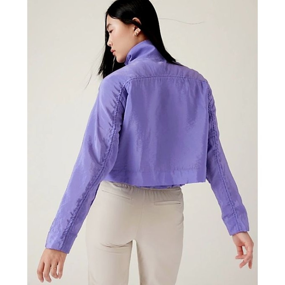 Athleta Women's Size L Purple Arrival Jacket Color Dark Adonis NWOT Lightweight - Picture 2 of 14